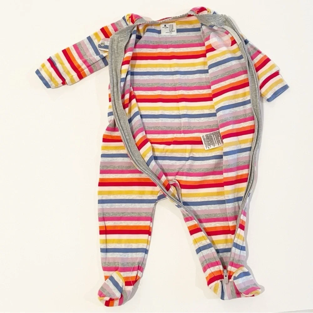 Gap 3-6M striped footed onesie